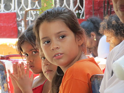 gyermekek, Kuba, Latin, nyári, az emberek, gyerek, lányok
