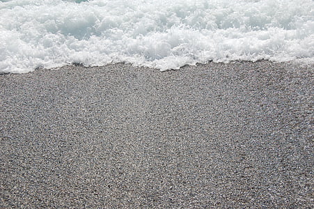 havet, stenar, skum, våg, småsten, stranden, bakgrunder