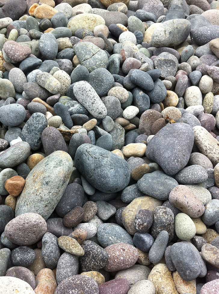 the stones, nature, beach, blue, rocks