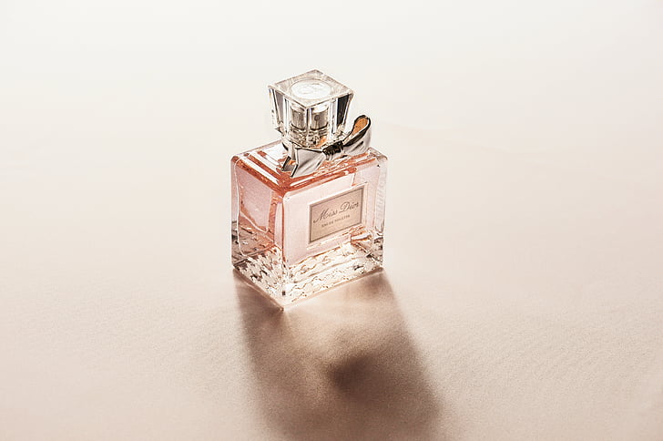achtergrondverlichting, Miss Dior, parfum, roze, product shot