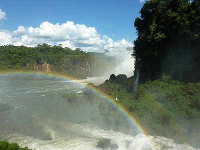 Argentinië, Iguazu, regenboog, waterval