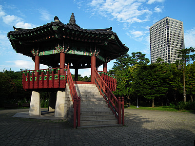 Korea, hus, arkitektur, Asia, traditionella, byggnad, resor