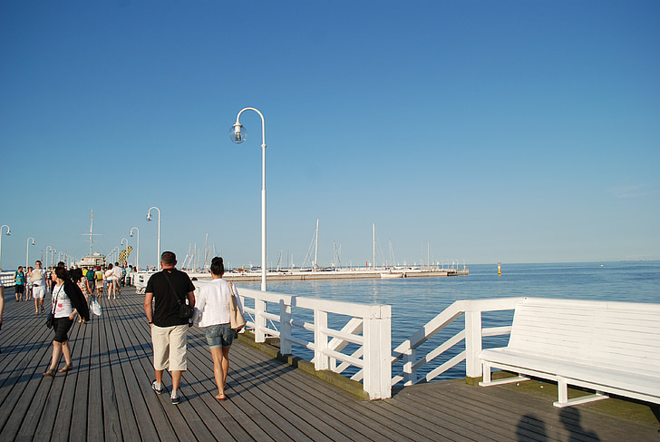the pier, sopot, beach, the baltic sea, sea, a view of the sea, the coast of the baltic sea