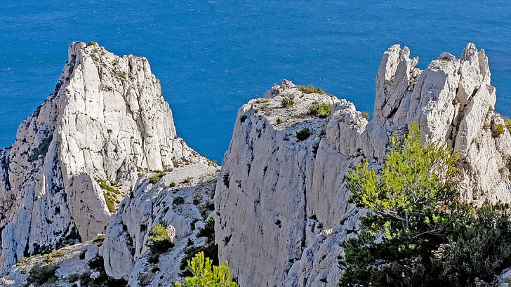 calanque, Marseille, mer, méditerranéenne, Côte, Rock, France