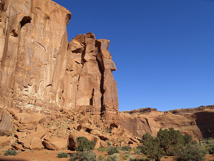 Monumen valley, Arizona, Amerika Serikat Barat daya, pemandangan, erosi, merah, batu
