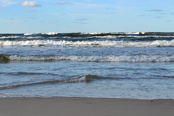 Mar, platja, l'aigua, sorra, oceà, ona, blau