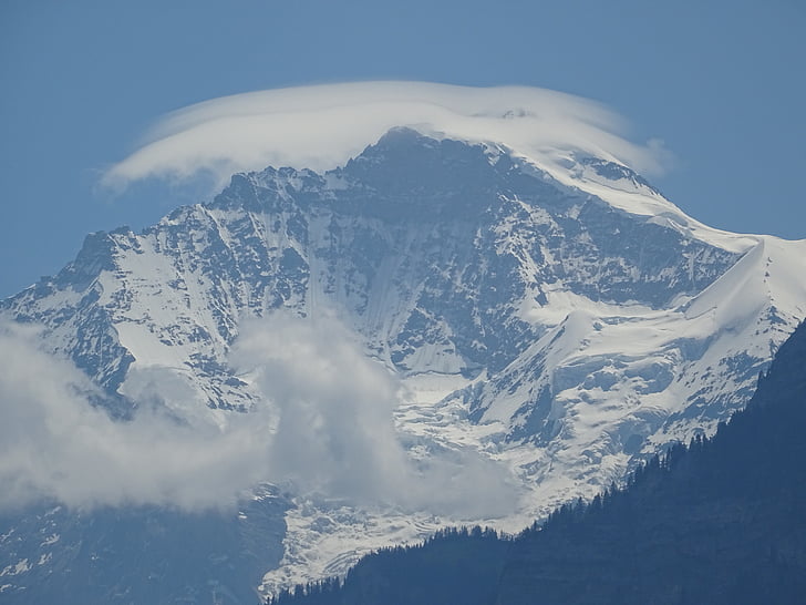 Summit-ul, nori, ceaţă, noros, rock, zăpadă, alpin