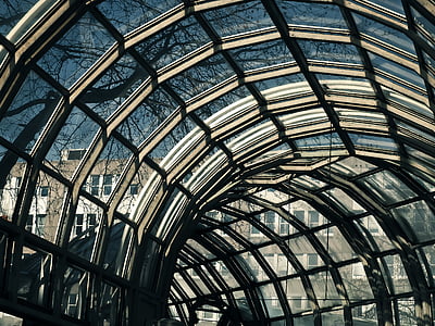 arkitektur, moderne, glass, taket, glasstak, konstruksjon, Düsseldorf