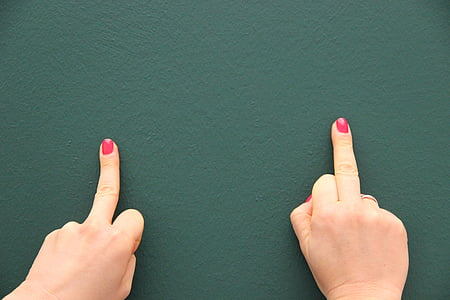 középső ujj, háttér, zöld