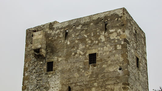 Ciprus, Pyla, torony, középkori, építészet, Castle, történelmi