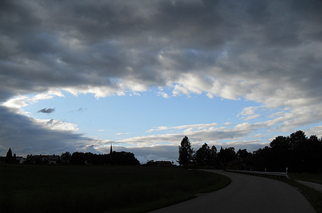 hole, sky, clouds, atmospheric, beautiful, clouded sky, road