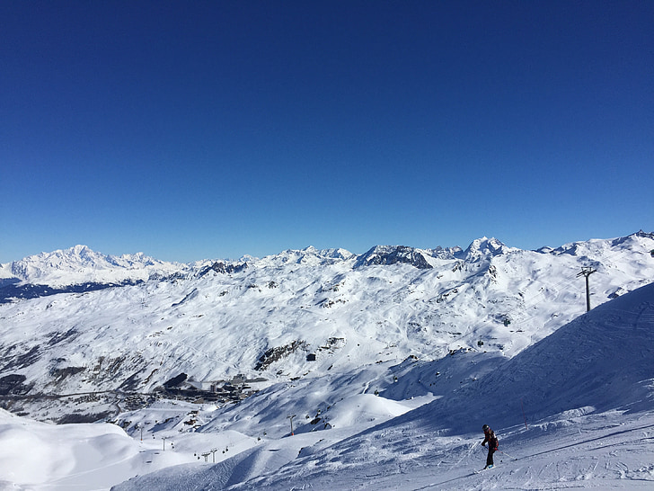 Ski, Mountain, vinter, Alperna
