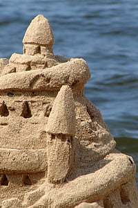 모래, 비치, 여름, 모래를 구축, 바다, 휴가, 물
