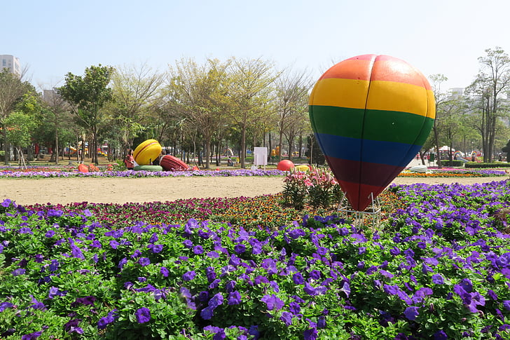 kwiaty w Tainan, oferując, piłka Hot qi, rzęsy farm park