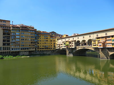 Italie, Florence, Ponte vecchio, pont, architecture, Arno