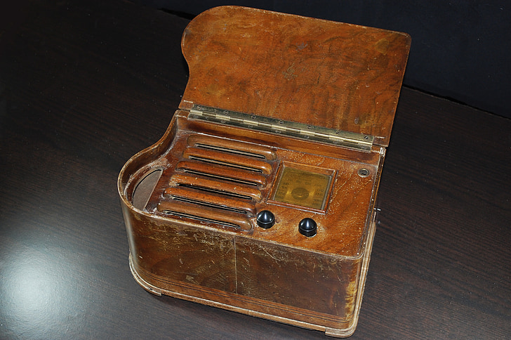 Radio, oude, oude radio, transistor, kleppen binnen, Vintage, receptor