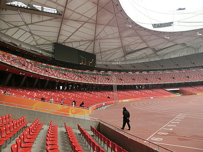 Kina, Beijing, Stadium, Olympia, Sport, Tom, atletik