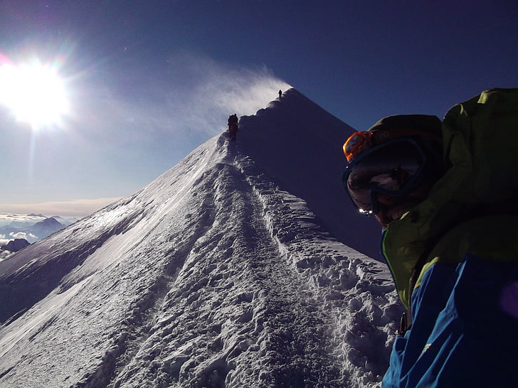 Ridge, ông chủ ridge, Montblanc, Mont blanc, độ cao, tuyết, băng