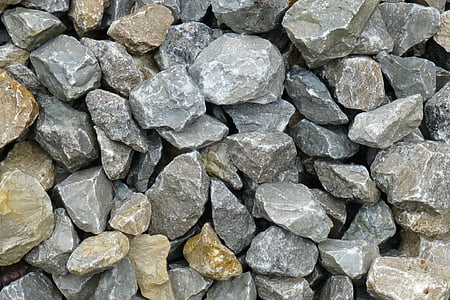 steiner, natur, gravrøys, grå, småstein