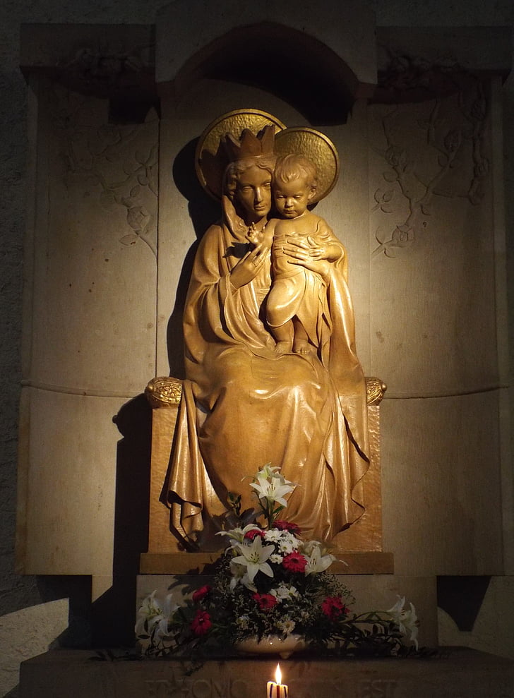 Abtei Münsterschwarzach, Madonna, Gebet, JUNGFAU Maria, Glauben, Kirche, Mutter Gottes