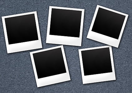 Polaroid, paret de suro, fotos, retro, anyada, càmera instantània, foto Polaroid