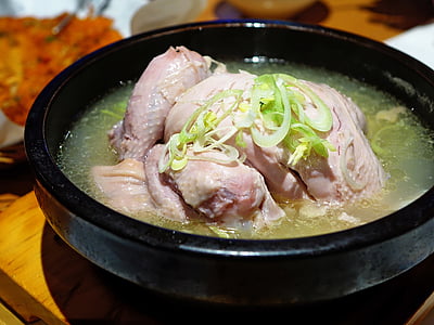 chicken soup, ginseng, korea, asia, cooking, food, korean food