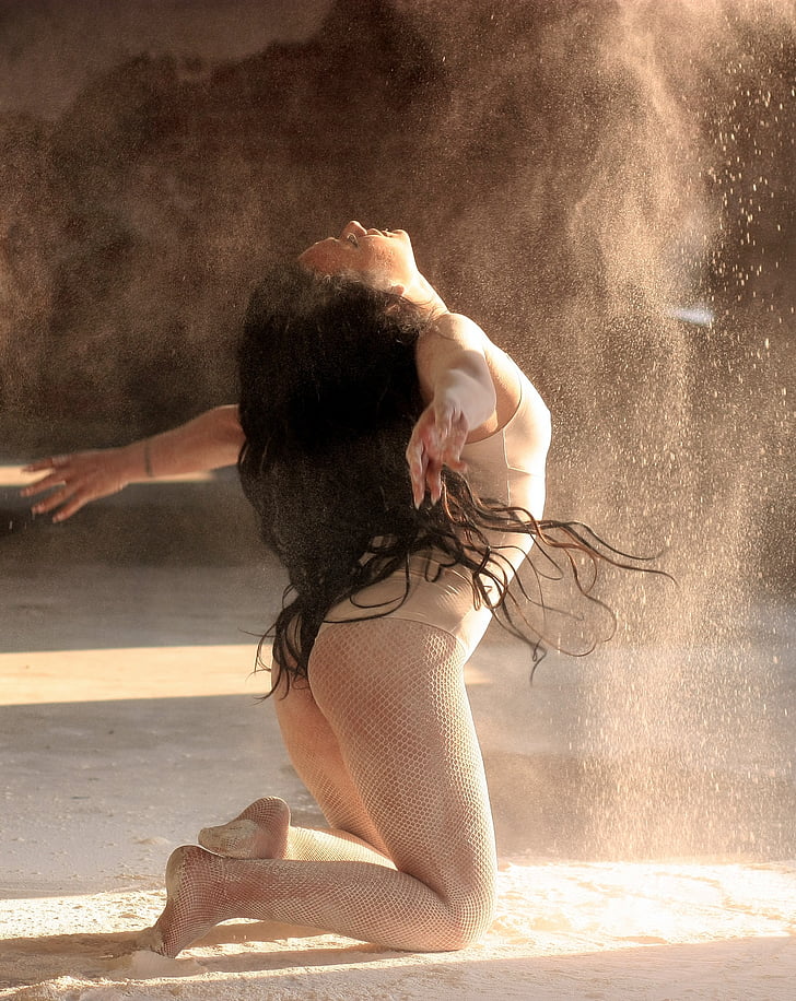 dancer, flour, motion, ballet, sensual, girl