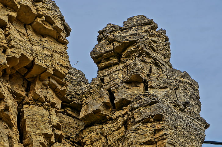 Roca, schroff, paisatge, pedra, costeruts, alta, pedra calcària