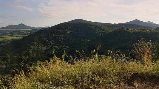 české středohoří, view, tourism, landscape, hill, czech republic, hills