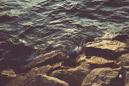 海岸线, 海洋, 海, 海岸, 石头, 水