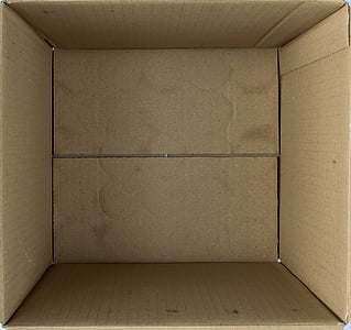 кутия, празен, картон, пакет, пакет, отвори