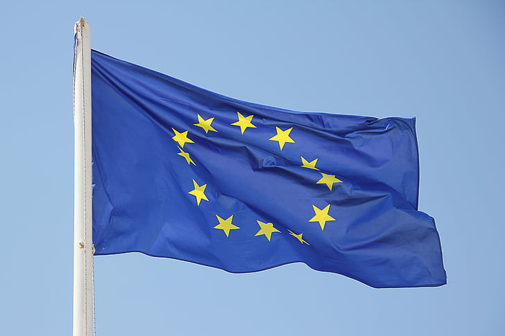 Eiropa, karogs, zvaigzne, Eiropas, starptautiskās, eiro krīze, trieciens
