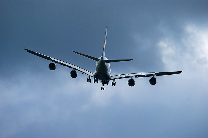 A380, aeronaus, avions de passatgers, volar, cel, avió comercial, l'aviació