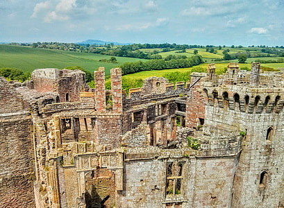 Castillo, país de Gales, ruinas, arquitectura, Galés, Patrimonio, Raglan