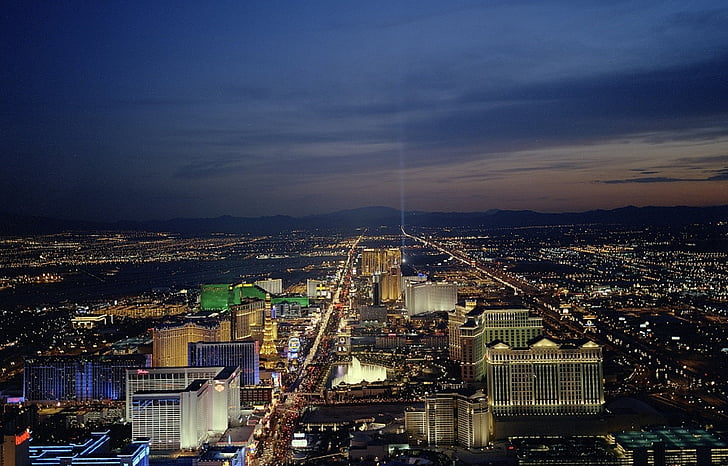 Las Vegasissa, Strip, Sunset, yö, ilta, Casino, Pelaaminen