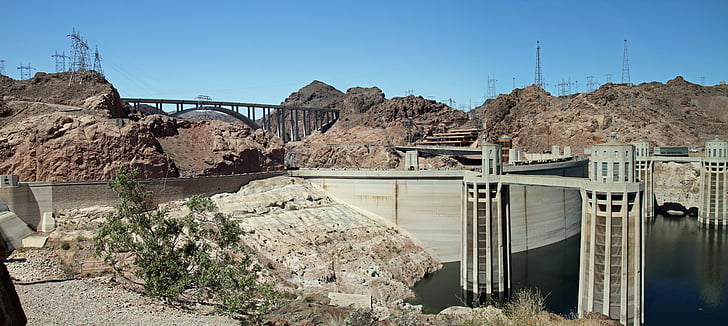 hoover dam, dam, nevada, arizona, river, colorado, electricity