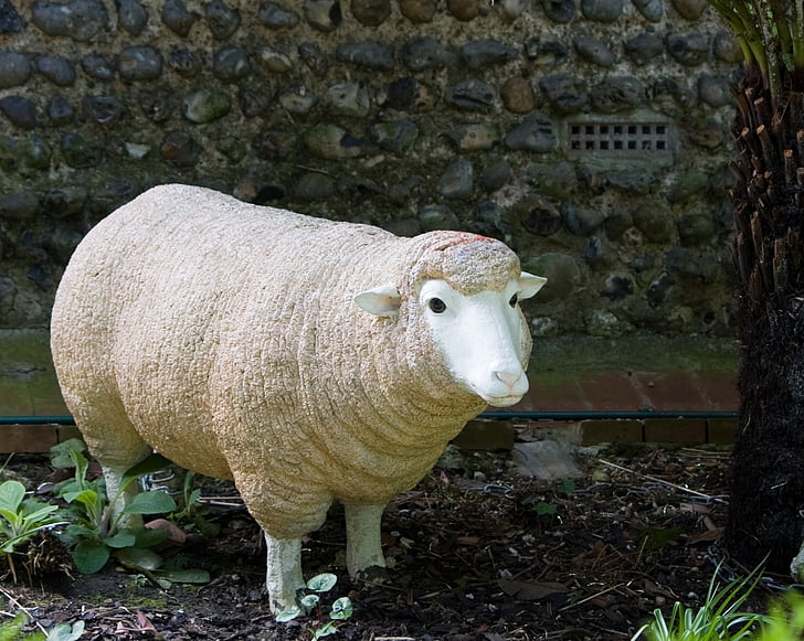 sheep, ornament, large, garden, animal, imitation
