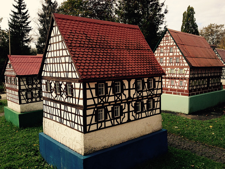 truss, home, old, village, window, mini, farm