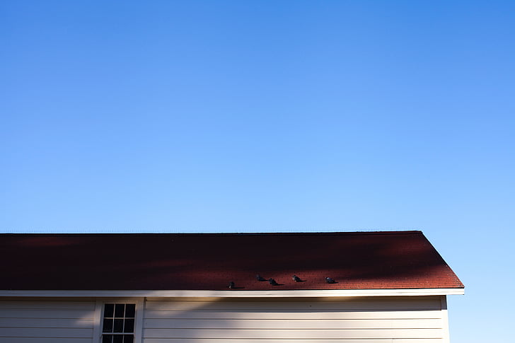 iš lėktuvo, namas, pastatas, stogo, mėlyna, dangus, Architektūra