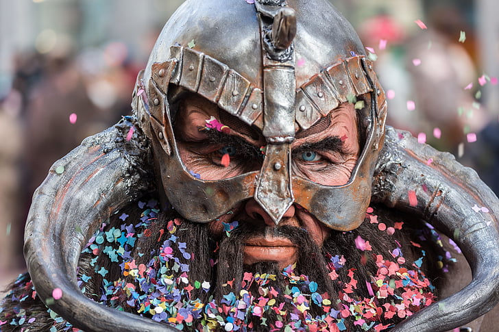 Karnaval, masker, kostum, panel, Luzern, 2015, topeng - menyamarkan