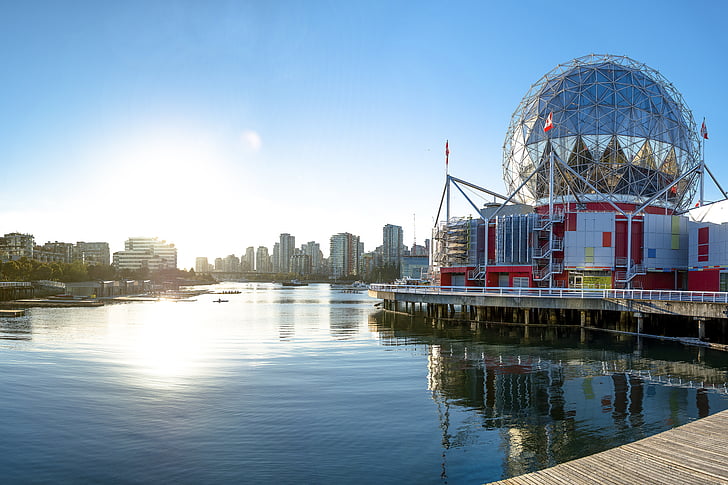 Vancouver, Kanada, świat nauki, Kolumbia Brytyjska, atrakcje turystyczne, Britsh columbia, niebieski