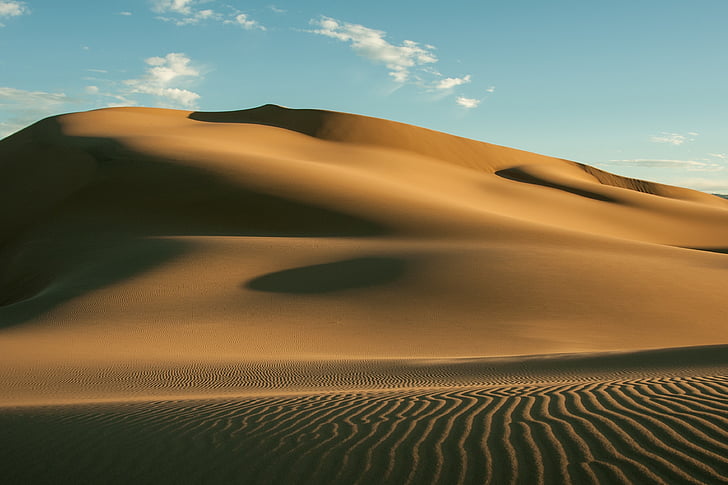 stérile, désert, sec, dune, colline, nature, sable
