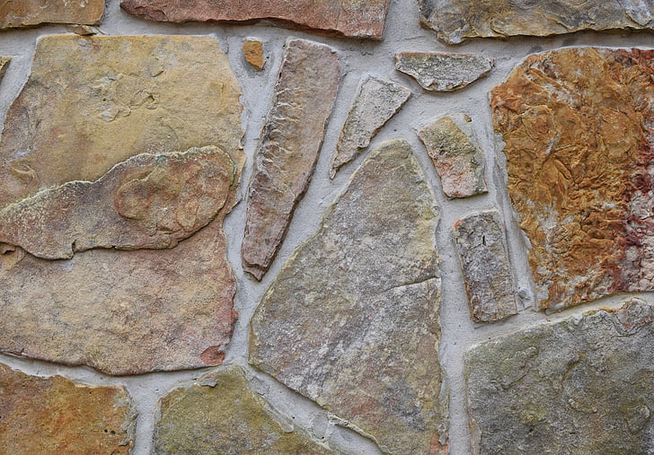 stenmur, Tennessee river stone, sten, Rock, väggen, hantverk, murverk