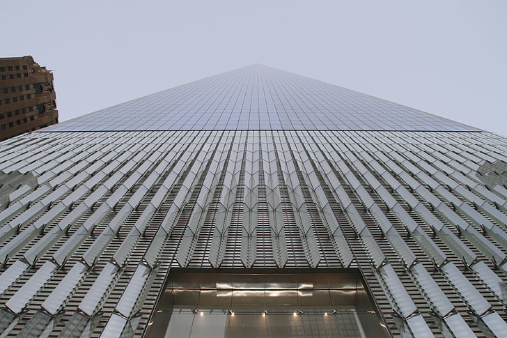 New york, Manhattan, ein World Trade center, eine Welt, Einkaufszentrum, Fassade, Schaue nach