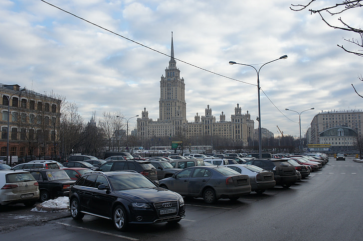 struktur, höga byggnaden, Moskva, Ryssland, sju systrar, tornet, staden