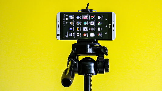 htc, mobile, tripod, android, smartphone, yellow, connection