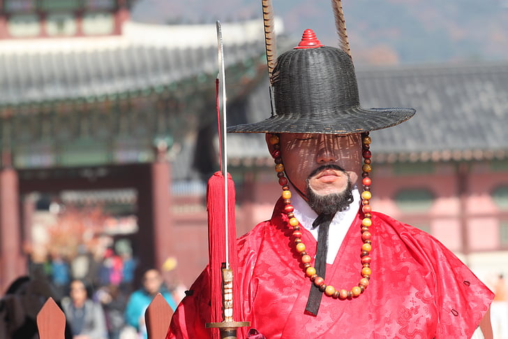 korea, guard, seoul, asia, traditional, history, ancient