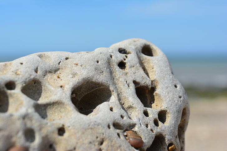 камък, плаж, пясък камък