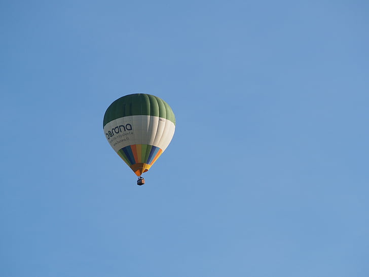 céu, balão de ar quente, voando, Barona