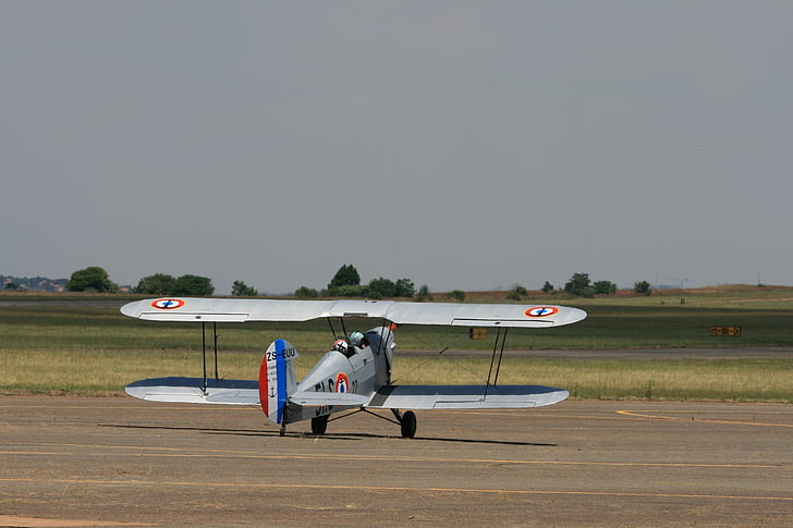 aircraft, vintage, biplane, light, stampe, taxiing